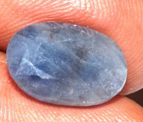 ספיר sapphire כחול מלוטש לשיבוץ (אפריקה) משקל: 6.33 קרט מידה: 5*8*12 מ"מ