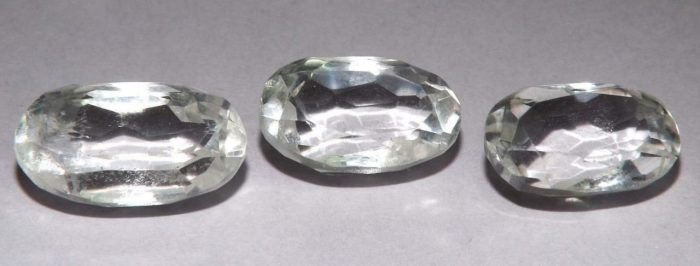 קוורץ קריסטל Quartz-crystal מלוטש לשיבוץ 3 יחידות במשקל: 25 קרט