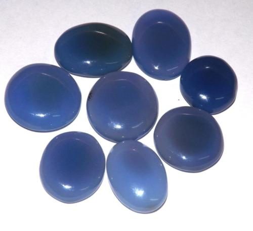 קלצידוני chalcedony כחול מלוטש לשיבוץ (אפריקה) ליטוש קבושון כ 13 קרט