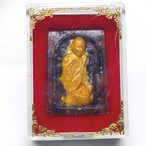 ספיר sapphire כחול מפוסל עבודת יד (אפריקה) בודהה + קופסה מהודרת 45.85 קרט