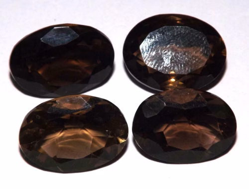 סמוקי קוורץ Smokey-Quartz מלוטש לשיבוץ אפריקה 4 יחידות במשקל: 43.35 קרט