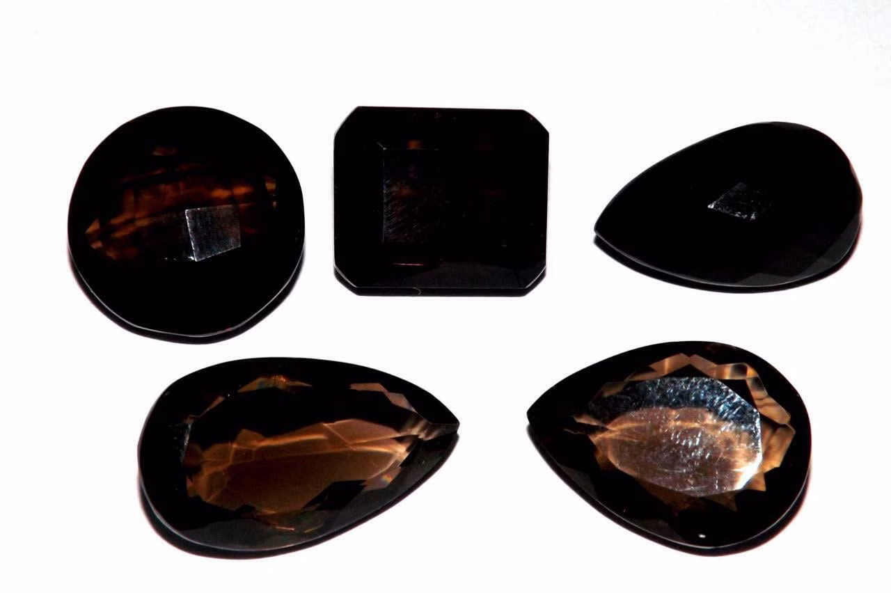 סמוקי קוורץ Smokey-Quartz מלוטש לשיבוץ במשקל: 11 קרט