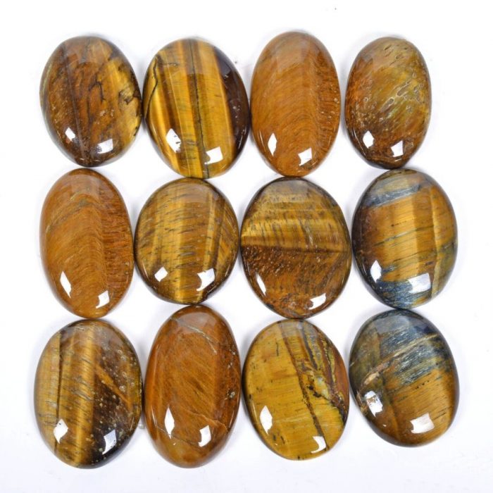 טייגר אי זהב Tiger-eye מלוטש לשיבוץ מידה: 25-32 מ"מ במשקל: 32.5 קרט