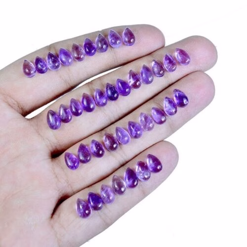 אמטיסט (אחלמה) Amethyst מלוטש לשיבוץ - טיפה מידה: 15-18 מ"מ במשקל: 0.9 קרט