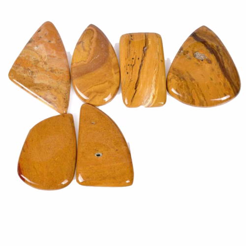 ג'ספר Jasper צהוב מלוטש לשיבוץ מידה: כ 45 מ"מ במשקל: כ 50 קרט