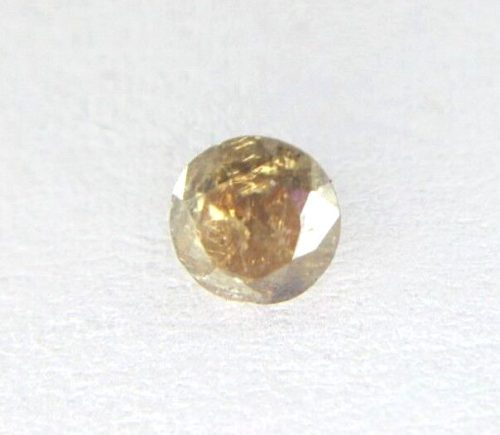 יהלום מלוטש Natural diamond לשיבוץ חום זהוב מידה: 3.83*3.93*2.82 מ"מ במשקל: 0.28 קרט