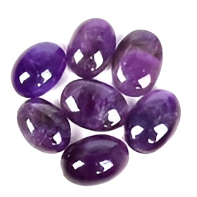 אמטיסט (אחלמה) Amethyst מלוטש לשיבוץ במשקל: כ 20 קרט ליטוש קבושון אובל