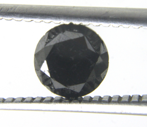 יהלום שחור מלוטש Natural diamond לשיבוץ במשקל: 1.16 קרט קוטר: 617 מ"מ