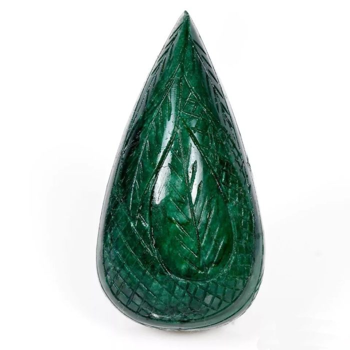 אמרלד אזמרגד ברקת Emerald מלוטש טיפה ברזיל מעוטר במשקל: 720 קרט מידה: 76x40x31 מ"מ