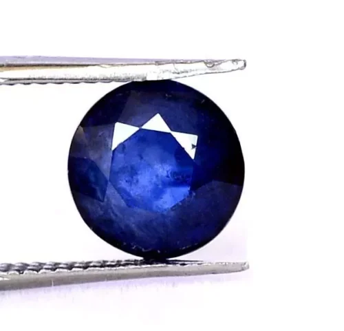 ספיר כחול Sapphire מלוטש לשיבוץ בקוטר: 5 מ"מ