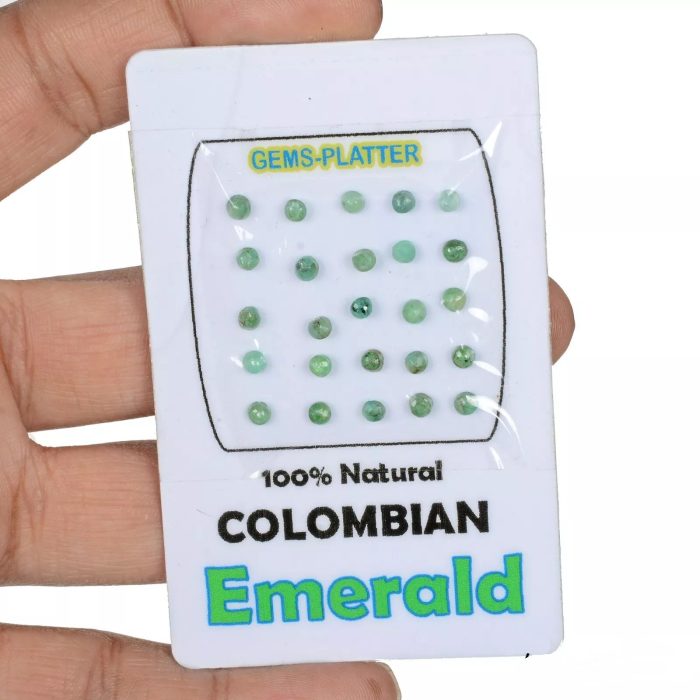אמרלד אזמרגד ברקת Emerald עגול מידה: 4.5 מ"מ במשקל: 0.11 קרט