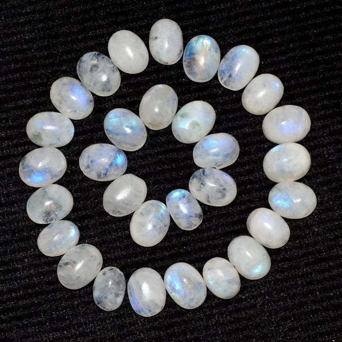 מונסטון ריינבואו Moonstone מלוטש לשיבוץ מידה: 7-8 מ"מ במשקל: כ 2 קרט