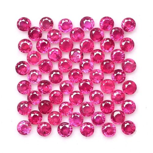 רובי Ruby אודם מלוטש לשיבוץ ליטוש יהלום במידה: 4 מ"מ