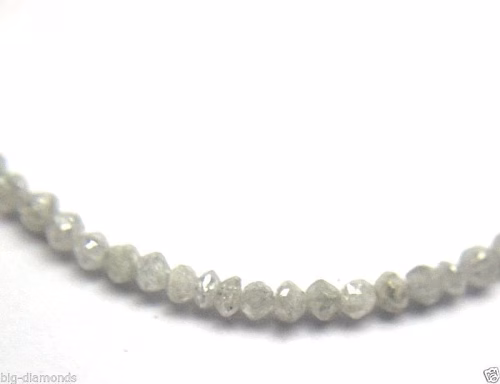 שורה יהלומים לבן אפרפר Natural diamond ליטוש פסטות 36 יחידות במשקל: 1 קרט