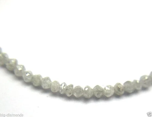 שורה יהלומים לבן אפרפר Natural diamond ליטוש פסטות 36 יחידות במשקל: 1 קרט