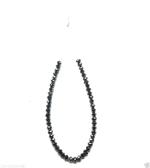שורה יהלומים שחור Natural diamond ליטוש פסטות 36 יחידות במשקל: 1 קרט