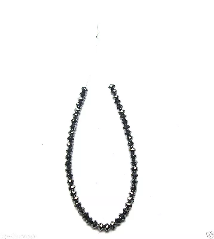 שורה יהלומים שחור Natural diamond ליטוש פסטות 36 יחידות במשקל: 1 קרט